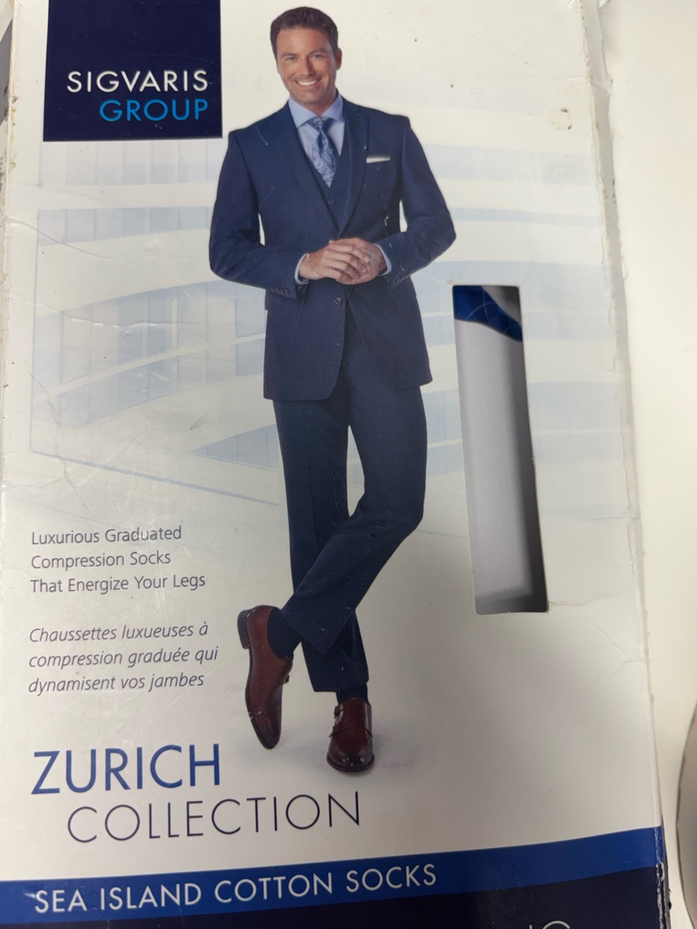 Men’s Compression Socks 15-20 mmHg knee high size B shoe size 9-11